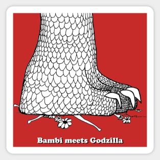 Bambi Meets Godzilla Sticker